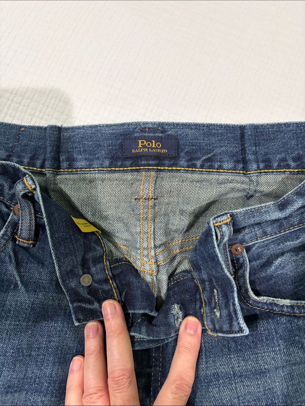 Polo by Ralph Lauren Men's Dark Blue Straight Jeans. Original patches…very rare